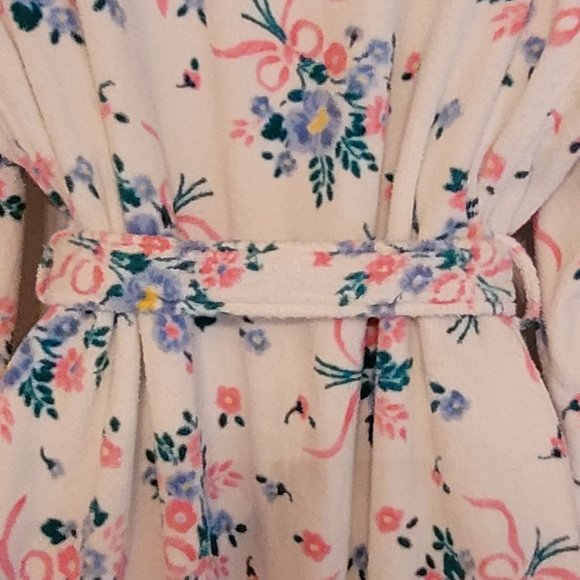 Pierre Cardin Floral Print Bathrobe Size Medium - Picture 5 of 9